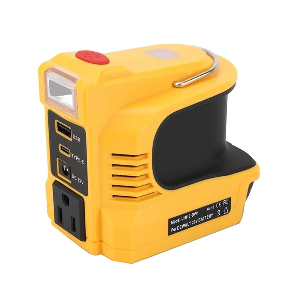 ARCADORA 20V Battery Power Inverter AC110-120V 220W 110V Socket USB Type-C 12V DC LED Lamp Camping Portable