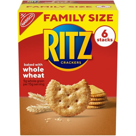 Ritz Crackers, Family Size, Whole Wheat, 19.3 oz