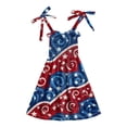thumbnail image 5 of NIEWTR Girls 4th of July Dress Bowknot Sleeveless Toddler Patriotic Outfit Little Kids Flutter Sleeve Red White Blue Casual Sundress 3T 4T 5T 6T(B-Blue,1-2 Years), 5 of 5