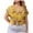 Yellow, variant on Aoochasliy Blouses for Women Fashion Woman Casual V-Neck Solid Print Short Sleeve T-Shirt Summer Plus Size Tops