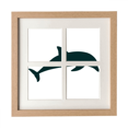 thumbnail image 1 of Blue Ocean Fluidifie Swimng Dauphin Cadre Mur Table Affichage 4 Ouvertures Image, 1 of 3