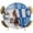 Brown White, variant on Elastic Fitted Round Tablecloth, Funny Panda Waterproof Stretch Table Cover for 36"-44" Tables, Cute Art Modern Lovely Animals on Showering Blue Washable Outdoor Tablecloths for Patio, Picnic