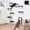 Black, variant on 5 Pcs Wall Mounted Cat Climber Set; Floating Cat Shelves and Perches; Cat Activity Tree with Scratching Posts;