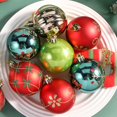 thumbnail image 4 of 30CT Christmas Balls Ornaments, 2.36 Inch Colored Shatterproof Plastic Decorative Baubles for Xmas Tree Decor, Red & Green & Gold, 60mm, 4 of 7
