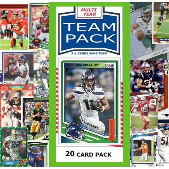 20 Card Team Pack Seahawks 2024 2023 Score Donruss Russell Wilson
