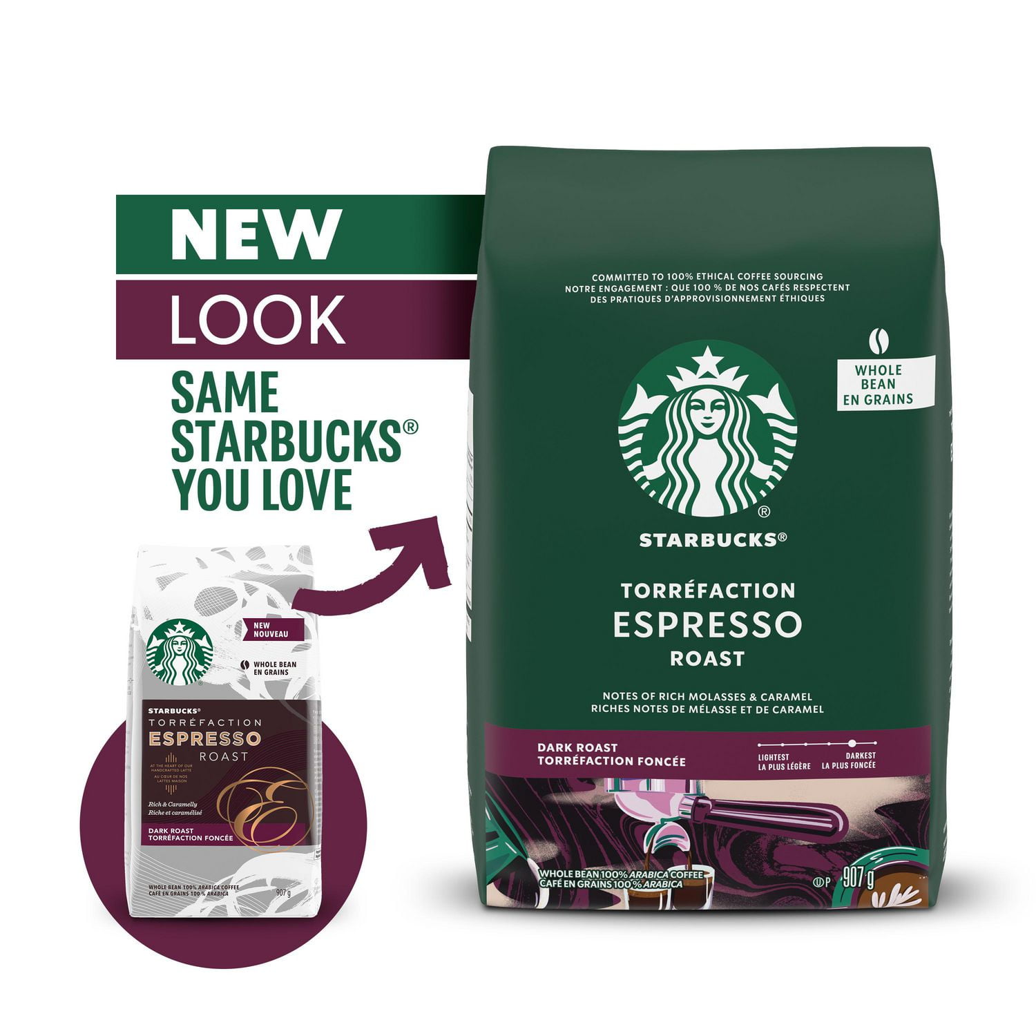 STARBUCKS Espresso Roast Coffee Whole Bean 907 g
