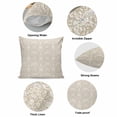 thumbnail image 5 of Pillow Covers 20x20 Inch, Beige Damask Linen Pillowcase with Invisible Zipper, Vintage Country Scroll Floral Patterned Decorative Throw Pillow Covers Cushion Case for Couch Sofa Bed Living Room, 5 of 9