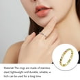 thumbnail image 4 of Anillo de mujer Acero inoxidable Chapado en plata Anillos de moda Decoraciones de circón Joyería de novia para adornos de joyería Ropa, zapatos y accesorios Miscelánea chapado en oro Tamaño 6 Sonducket  AP012387-07, 4 of 6