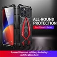thumbnail image 3 of SaniMore for iPhone 13 Pro Max (6.7" 2021) Case with Tempered Glass Screen Protector, PC TPU Hybird Heavy Duty Protective Military-grade Drop Resistant Shockproof Armor Stylish Shell, Black, 3 of 13