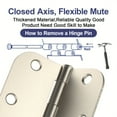 thumbnail image 4 of Treasem Squeak-free Door Hinges, 3.5 inch, 5/8" Radius Rounded Corners, Steel, 12 Pack, Satin Nickel, 4 of 8