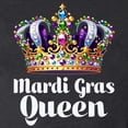 thumbnail image 3 of CafePress - Mardi Gras Queen - Women's Long Sleeve Charcoal Gray Pajamas, 3 of 3