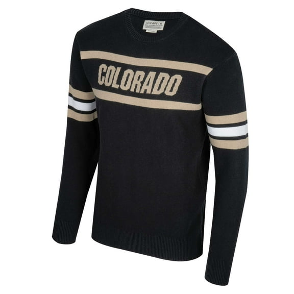 Unisex Uscape Apparel Black Colorado Buffaloes Renew Knit Vintage Pullover Sweater
