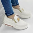 thumbnail image 2 of CAICJ98 Running Shoes Womens Slip On Breathe Mesh Walking Shoes Women Fashion Sneakers Comfort Wedge Platform Loafers,White, 2 of 3