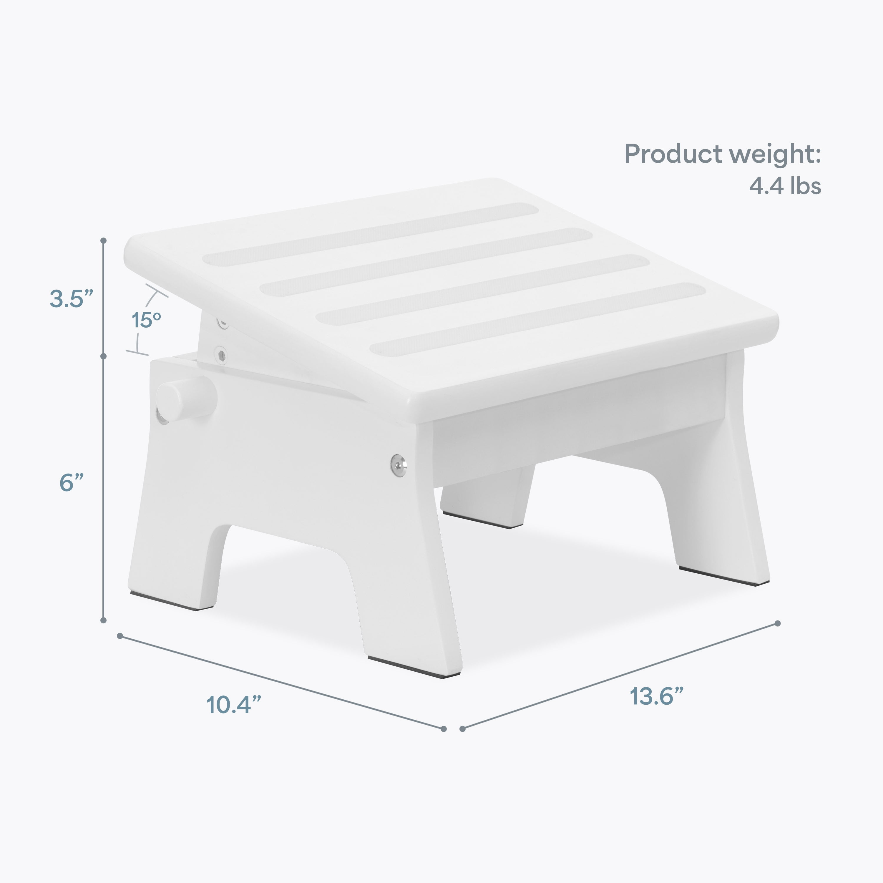 Dream On Me Ease-Up Adjustable Nursing Footrest In White