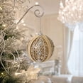 thumbnail image 6 of Rhinestone Pearl Christmas Ornament,Bling Glitter Hanging Decor,Elegant Sparkling Xmas Tree Mantel Window Holiday Decor,B, 6 of 7