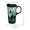 thumbnail image 3 of Evergreen Ceramic Travel Cup withbox 17oz. Go Take a Hike, 3 of 6