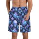 thumbnail image 1 of Balery Skull blue crystal flower Traje de Baño Estilo Hawaiano para Hombre, Shorts de Secado Rápido con Bolsillos-Small, 1 of 6