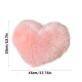 thumbnail image 3 of Heart Shaped Pillow | Faux Fur Decorative Cushion for Bedroom Living Room Sofa | Soft Plush Heart Pillow Gift for Women Girls | 13.77x17.71 Inches, 3 of 6