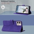 thumbnail image 3 of for Moto G Stylus 5G 2023 Case Wallet,[Kickstand][Wrist Strap][Card Holder Slots] TPU Interior Protective G Stylus 5G Phone Case,PU Leather Flip Cover for Moto G Stylus 5G (2023) (Purple), 3 of 7