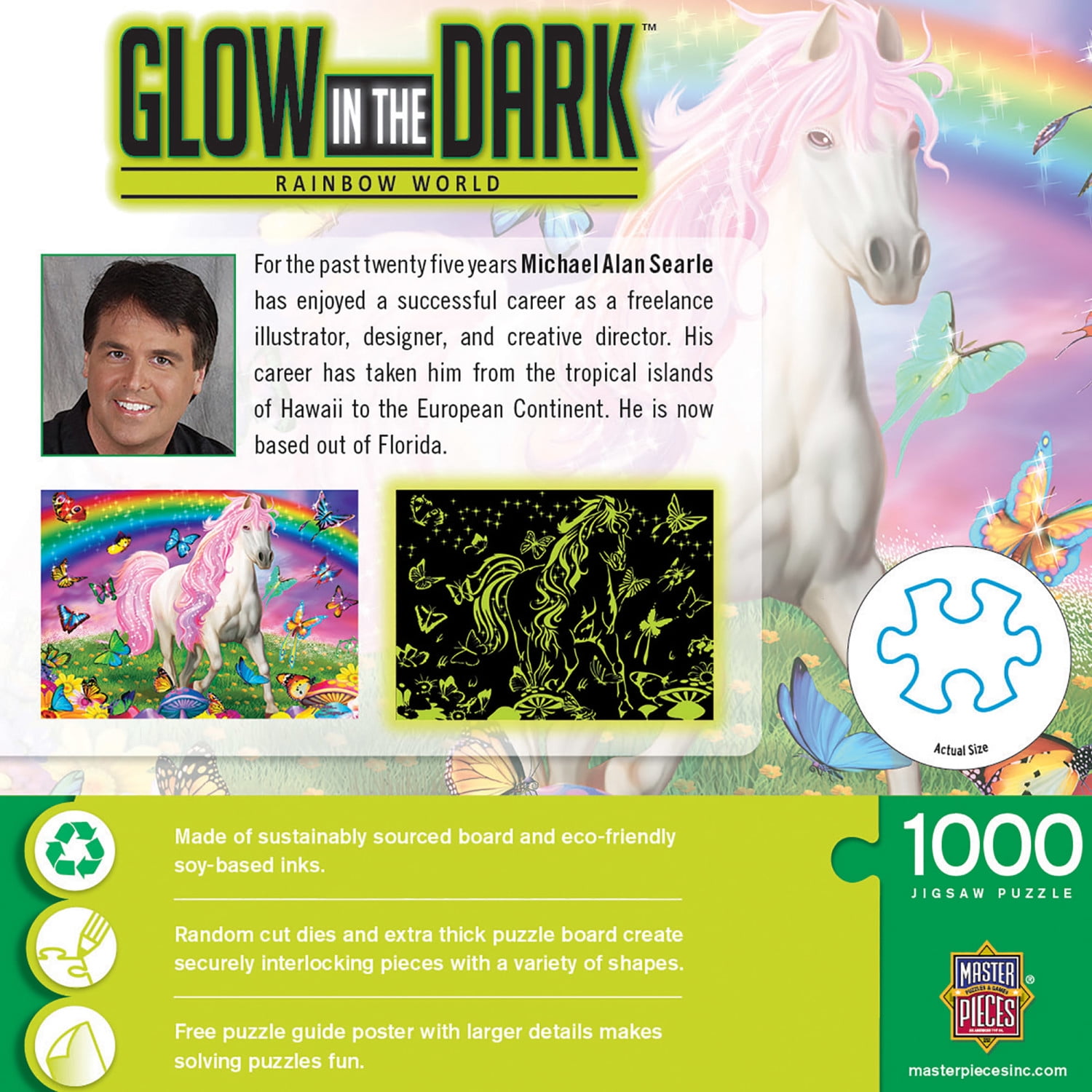 Rainbow world様 リクエスト5点6枚セット　商談中 MasterPieces, Jigsaw Puzzle, Glow in the Dark Rainbow World 1000