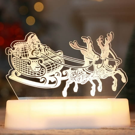 

Lamps And Lanterns Christmas Decorative Lights Supplies New Decorative Lights Luminous Ornaments Acrylic Deer Xmas Deer Pulling Sleigh Christmas Tree Pattern Creative Night Light Led Lights