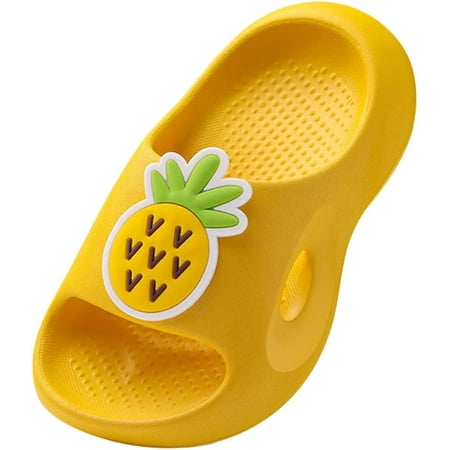 

CoCopeaunts Kid s Summer Fruit Slippers Open Toe Non-Slip Fruit Slides Soft Beach Slides Indoor & Outdoor