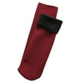 thumbnail image 2 of dianhelloya 5 Pairs Floor Socks Soft Breathable Thickened Plush Heat Retention Keep Warm Unisex Solid Color Mid Tube Socks for Daily Wear Wine Red, 2 of 8