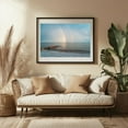 thumbnail image 3 of Double Rainbow - Massachusetts Photography Seascape Beach Ocean Coastal Water Nature Black Framed Wall Art Print 20 x 30 inches, 3 of 4