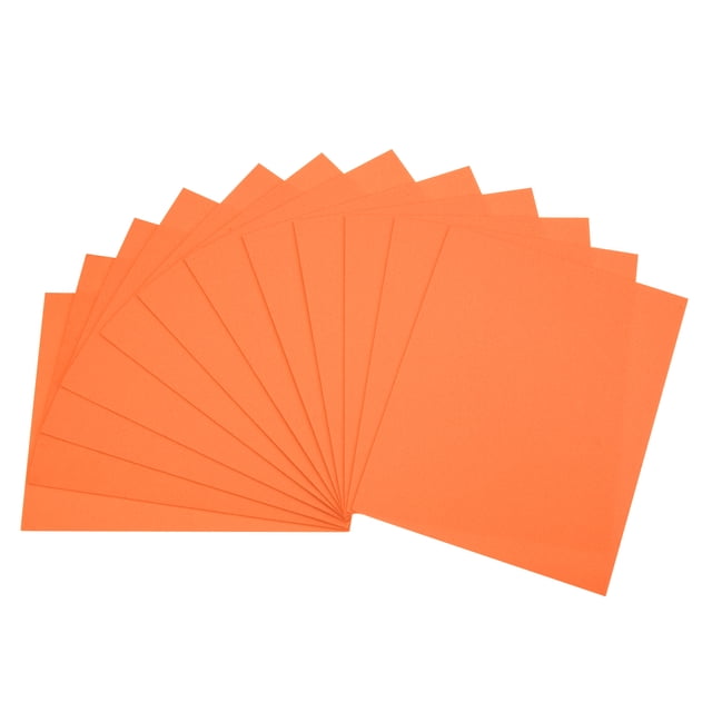 Hojas de espuma EVA naranja Uxcell 11 x 8 pulgadas 1.7mm de grosor para manualidades y proyectos de bricolaje, 12 Pack