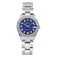 thumbnail image 1 of Pre-Owned Rolex Datejust 31MM 6824 Blue Diamond Dial Diamond Bezel Stainless Steel Oyster Bracelet 1.05ct, 1 of 1