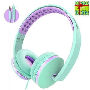 Seenda Kids On-Ear Headphones with Microphone, Green