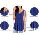 thumbnail image 3 of Blusas de verano sin mangas con cuello en V para mujer, de color sólido, informales, con botones Xemadio WRHS-32-3, 3 of 5