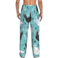 thumbnail image 3 of Easygdp Lovely Roosters Men's Pajama Pant, Sleep Elastic Waistband Lounge Pants - Medium, 3 of 9