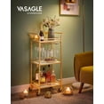 thumbnail image 2 of Bar Cart VASAGLE Home Bar Serving con estante de 3 niveles, color dorado pálido, 2 of 7