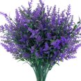 thumbnail image 1 of 10 paquetes de flores artificiales Sincero plantas de lavanda falsas 15 pulgadas para decoración de porche, 1 of 5