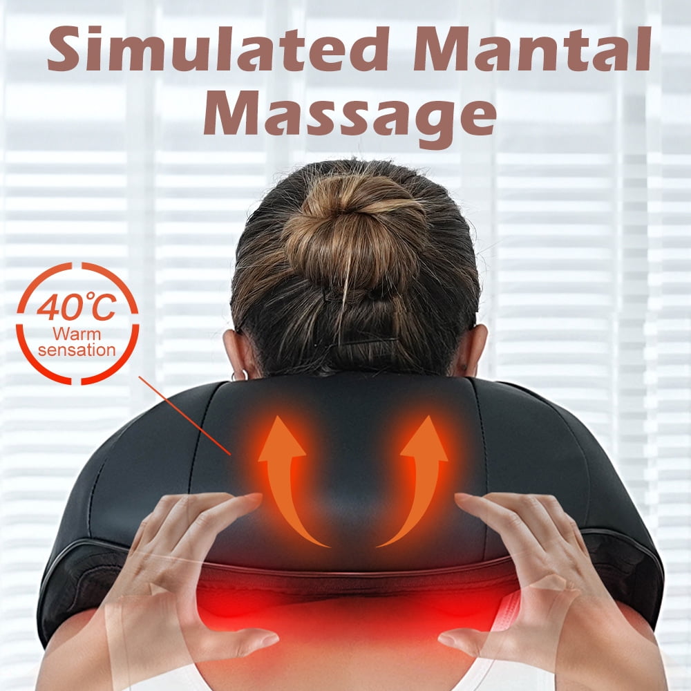 U-Shaped Shiatsu Neck, Shoulders & Back Massager with Heat