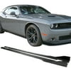 Ikon Motorsports Compatible with 15-23 Dodge Challenger SXT Style Side Skirts Extension Matte Black 2PC PP