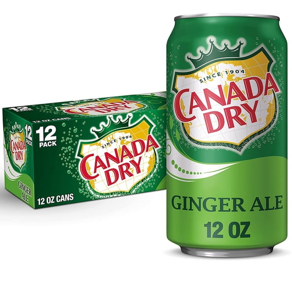 Canada Dry Ginger Ale, 12 fl oz cans (pack of 12), All Natural Family Pack
