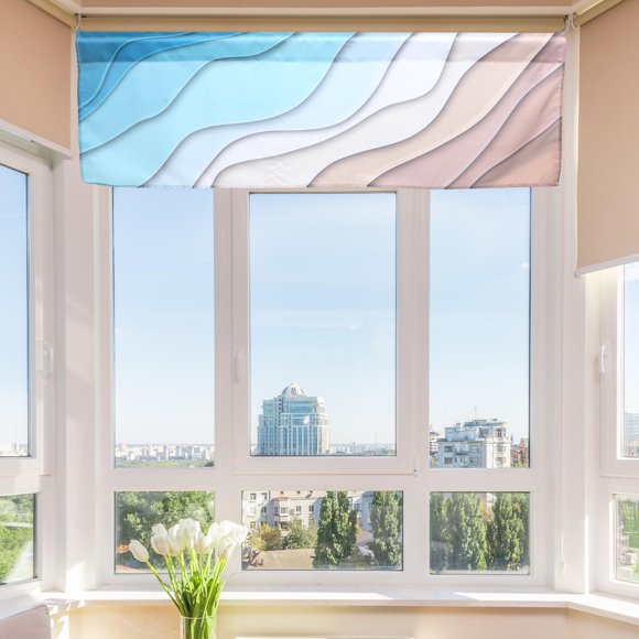 UPOUART Valance Para Cocina Con Degradado Multicolor Estilo Rústico