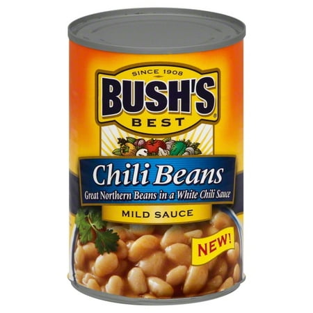 Bush's Best White Chili Beans Mild Chili Sauce, 15.5