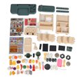 thumbnail image 4 of Kids Kitchen Play Set, Tableware 73cm Height Pretend Play Kitchen Toy Pot Light Foods Sound Green  for Daily Life, 4 of 7