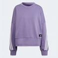 thumbnail image 3 of Adidas Womens Future Icons 3-Stripes Sweatshirt HC1640 Lilac, 3 of 3