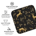 thumbnail image 3 of Naloa Christmas Gold Deers1 Coasters for Set of 4 - PU Leather Coasters, Coasters for Table Cup Tea Coffee Beer, Decorative for Kitchen Homedecor (Round), 3 of 6