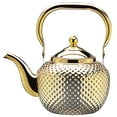 thumbnail image 1 of SANQIAHOME teapot with Infuser stainless steel Water Boilers Loose Leaf Tea Maker Water Kettle for Induction/Gas(1200ml, gold), 1 of 1