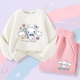 thumbnail image 2 of Cinnamoroll-Ropa deportiva Kawaii Anime Sanrio para niños, Conjunto de sudadera informal, pantalones de 2 piezas, ropa de dibujos animados para niñas lindas, otoño, 2 of 4