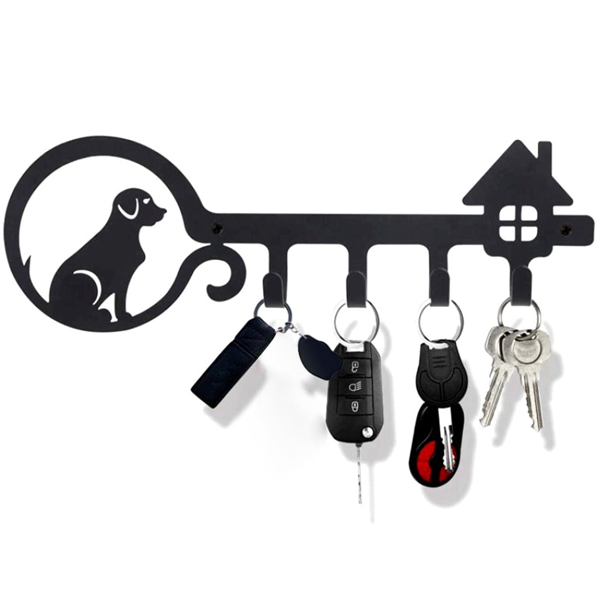 Eummy Key Holder with 4 Hooks for Decoration Wallmounted Keys Stand