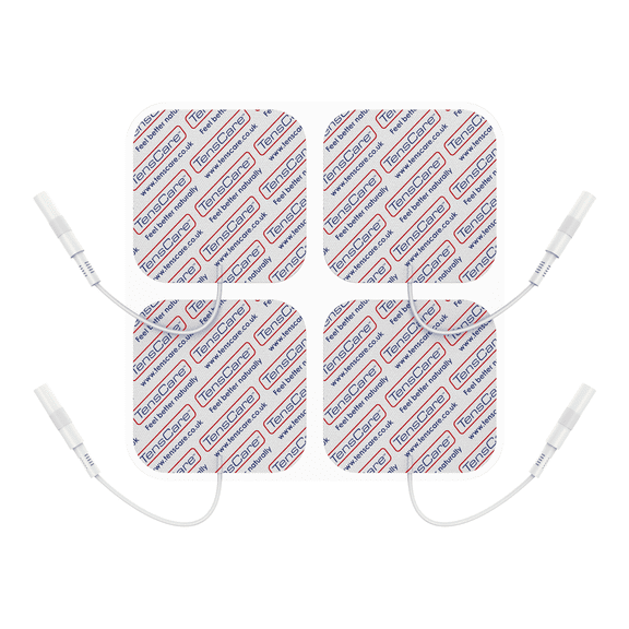 TensCare Premium Electrodes, 2 x 2 Inch, 4-Pack – Enhanced Adhesive Replacement Pads for TENS/EMS Machines