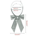 thumbnail image 2 of INSPIRE CHIC Women's Bow Ties Solid Color Western Ribbon Pre-Tied Bowties Silver One Size, 2 of 6