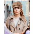 thumbnail image 5 of Minzimin Newsboy Caps for Women 8 Panel PU Leather Apple Cap Vintage Beret Hat Gatsbie Hat for Women Gift, 5 of 6