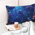 thumbnail image 4 of Sikiie Deep Sea Glowing Fishes Pillow Covers, Throw Pillow Case Cushion Covers,Cushion for Bedroom,Couch,Home-14"x20", 4 of 6